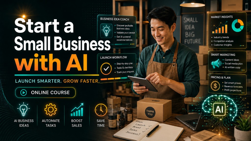 Start a Small Business with AI course